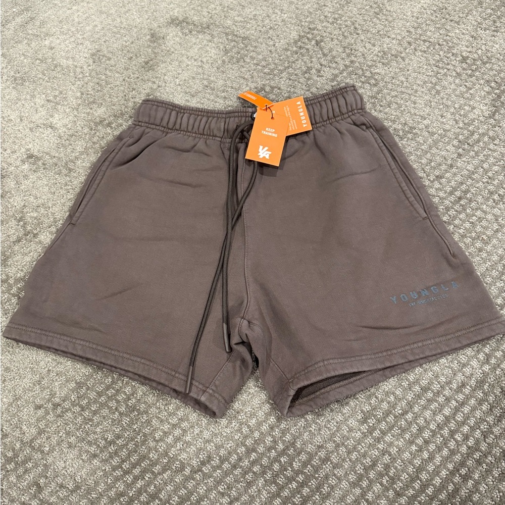 YoungLA Men's Charcoal brown Athletic Shorts